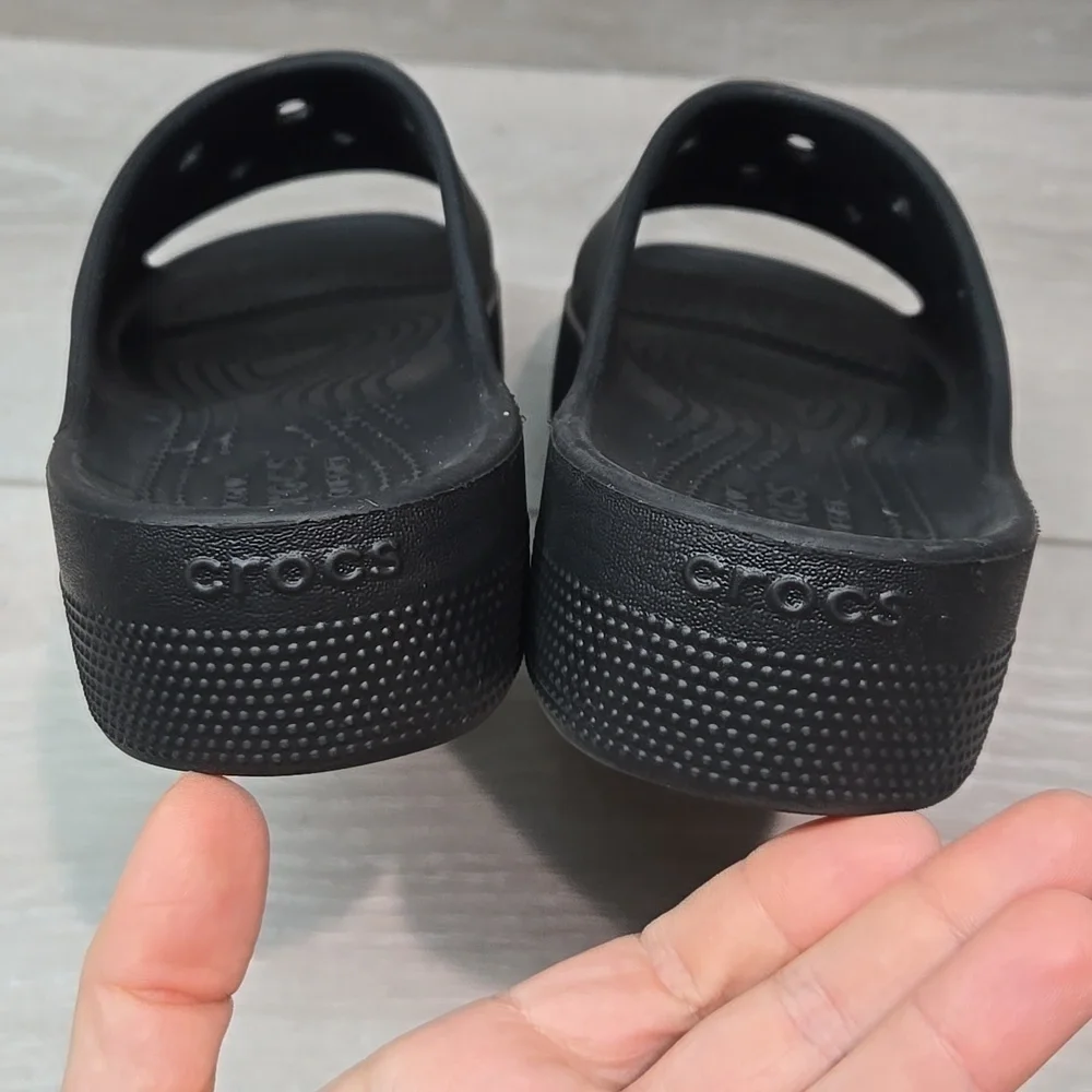 Crocs Women Iconic Comfort Classic Platform Sandals shoes sz 7